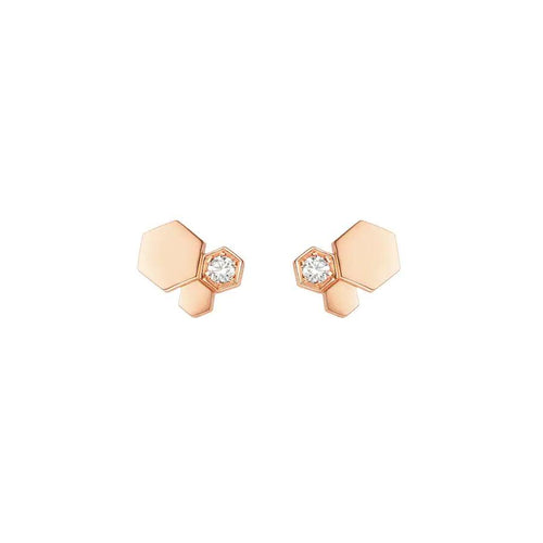 [Royal&Vicky]BEE LOVE PINK GOLD DIAMOND EARRINGS