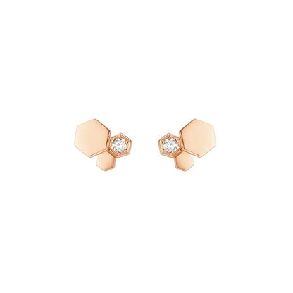[Royal&Vicky]BEE LOVE PINK GOLD DIAMOND EARRINGS