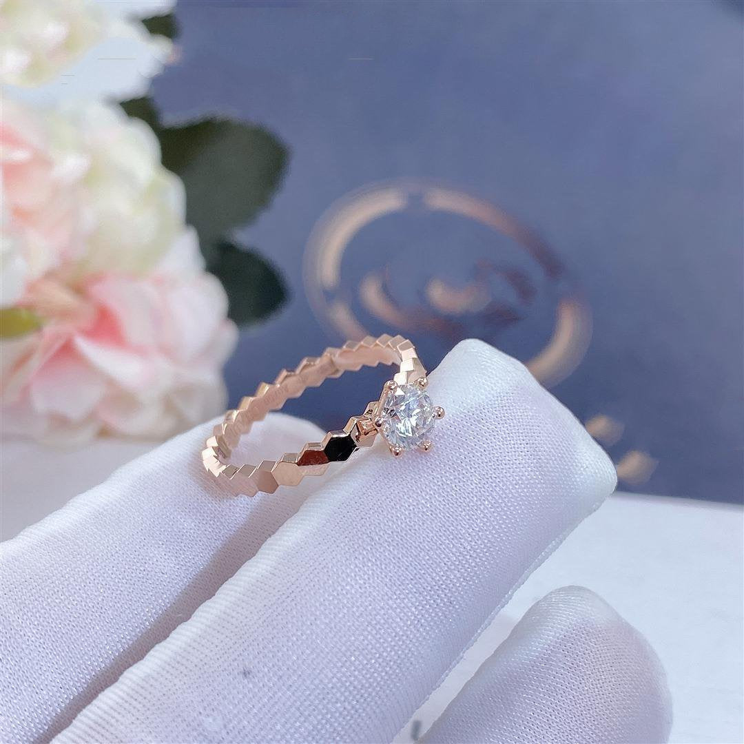 [Royal&Vicky]BEE LOVE RING PINK GOLD 1 DIAMOND