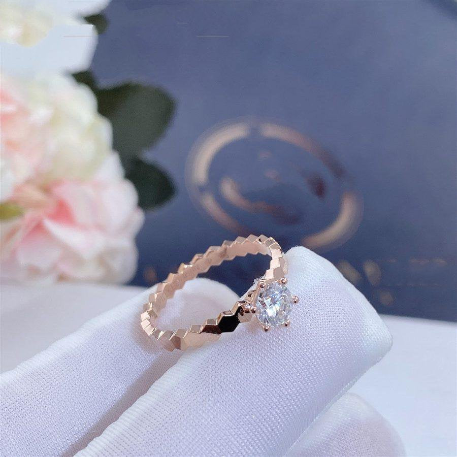 [Royal&Vicky]BEE LOVE RING PINK GOLD 1 DIAMOND