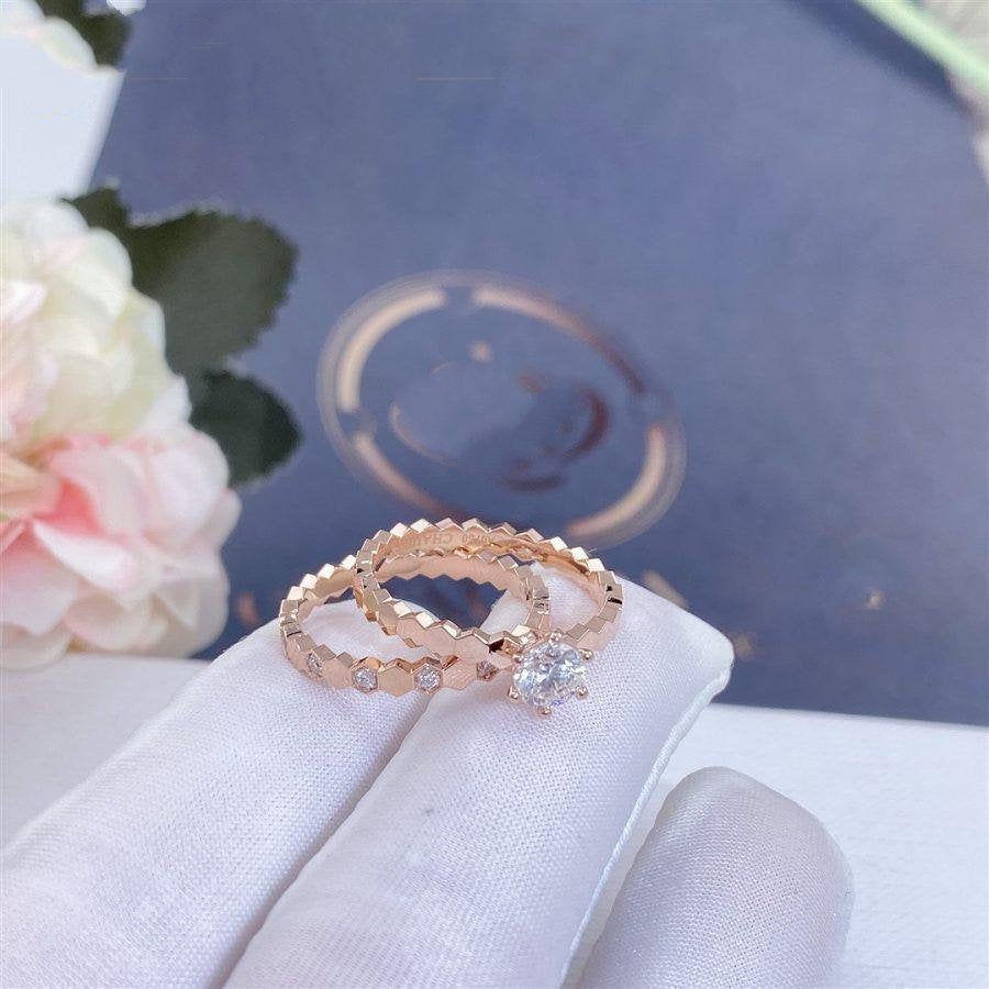 [Royal&Vicky]BEE LOVE RING PINK GOLD 1 DIAMOND