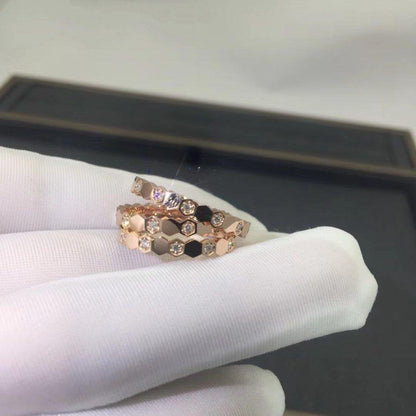 [Royal&Vicky]BEE LOVE RING PINK GOLD DIAMOND