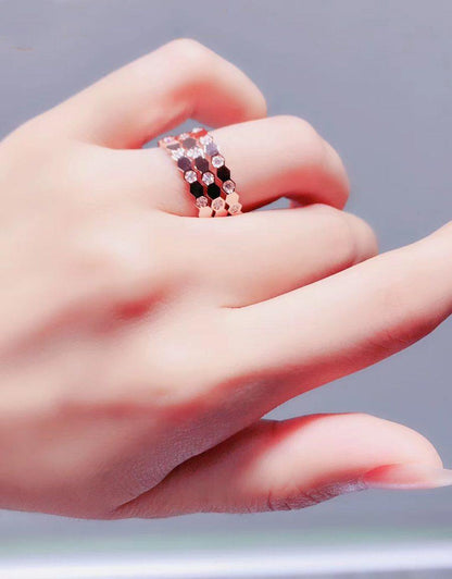 [Royal&Vicky]BEE LOVE RING PINK GOLD DIAMOND