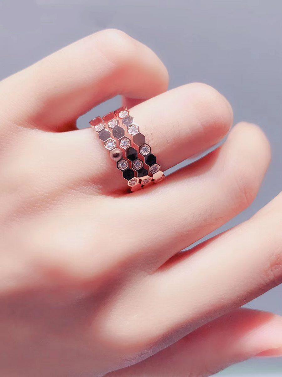 [Royal&Vicky]BEE LOVE RING PINK GOLD DIAMOND