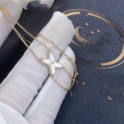 [Royal&Vicky]JEUX BRACELET WHITE MOP PINK GOLD 1 DIAMOND