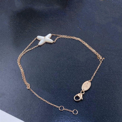 [Royal&Vicky]JEUX BRACELET WHITE MOP PINK GOLD 1 DIAMOND