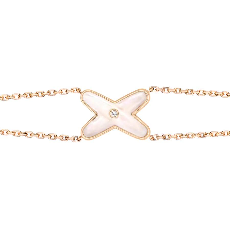 [Royal&Vicky]JEUX BRACELET WHITE MOP PINK GOLD 1 DIAMOND