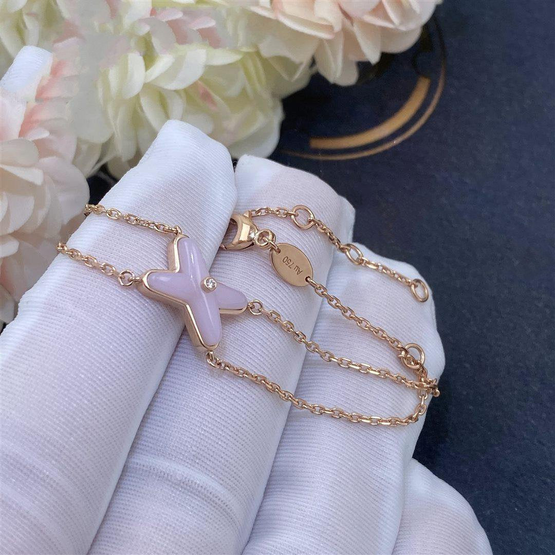 [Royal&Vicky]JEUX BRACELET PINK MOP PINK GOLD 1 DIAMOND