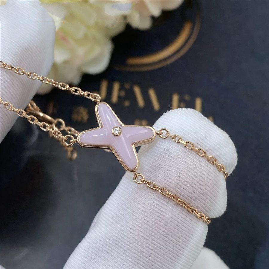 [Royal&Vicky]JEUX BRACELET PINK MOP PINK GOLD 1 DIAMOND