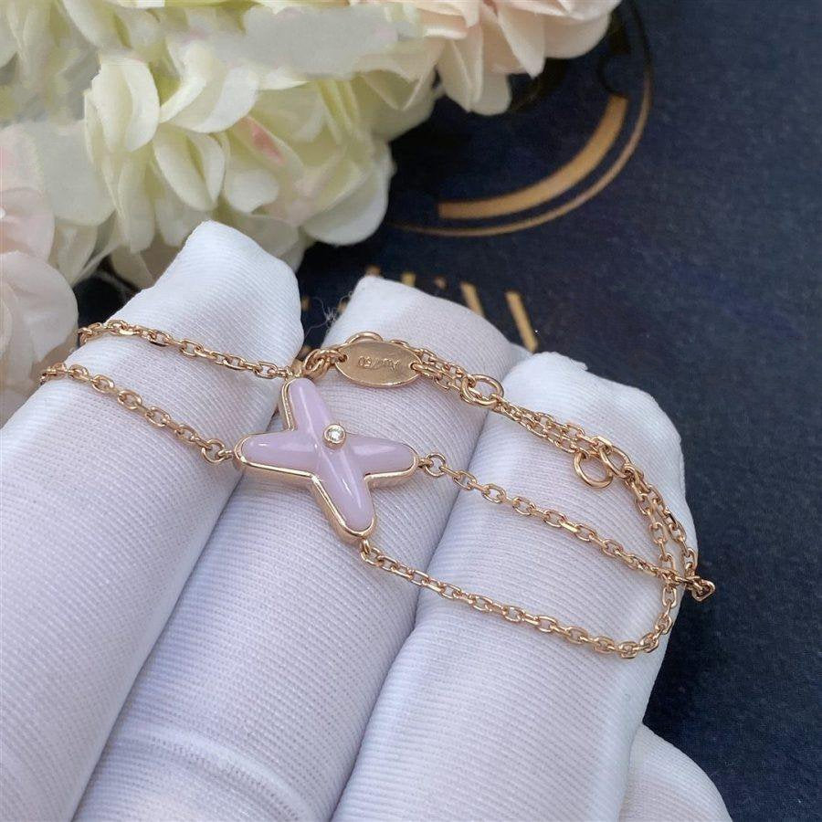 [Royal&Vicky]JEUX BRACELET PINK MOP PINK GOLD 1 DIAMOND