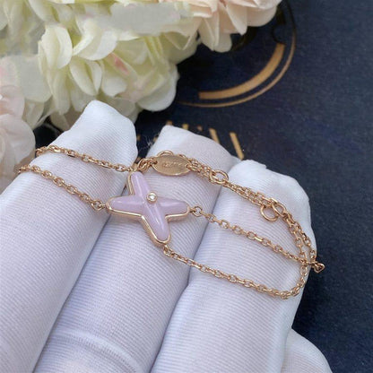 [Royal&Vicky]JEUX BRACELET PINK MOP PINK GOLD 1 DIAMOND