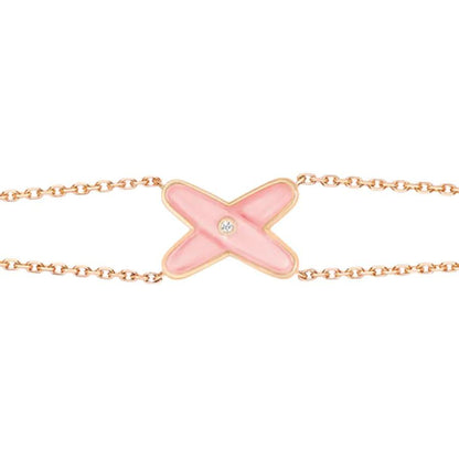[Royal&Vicky]JEUX BRACELET PINK MOP PINK GOLD 1 DIAMOND