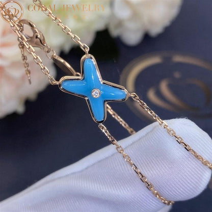 [Royal&Vicky]JEUX BRACELET TURQUOISE PINK GOLD 1 DIAMOND