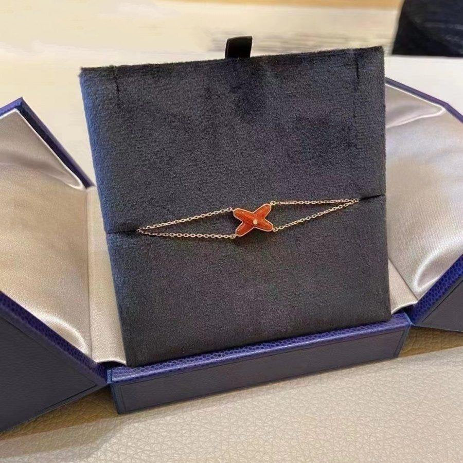 [Royal&Vicky]JEUX BRACELET CARNELIAN PINK GOLD 1 DIAMOND