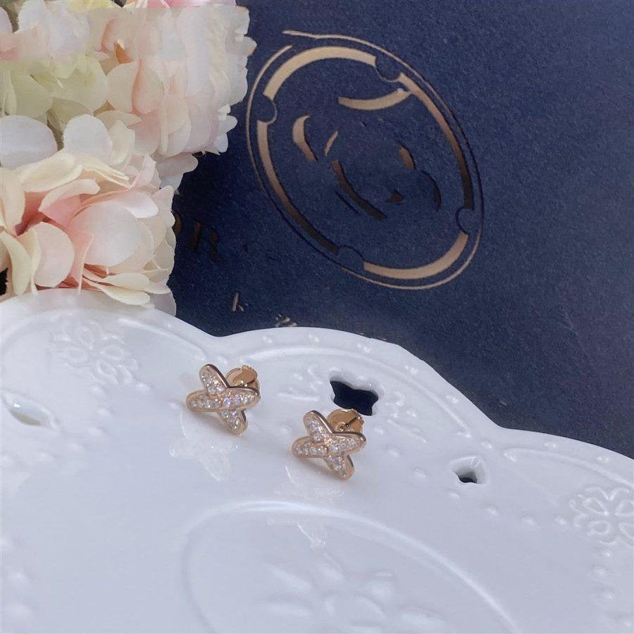 [Royal&Vicky]JEUX DE PINK GOLD DIAMOND EARRINGS