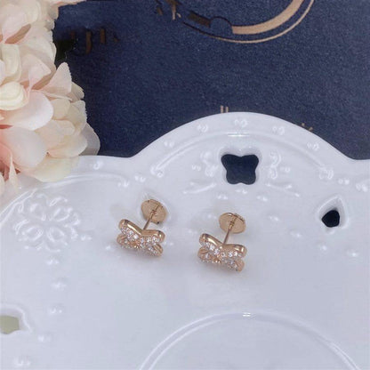 [Royal&Vicky]JEUX DE PINK GOLD DIAMOND EARRINGS