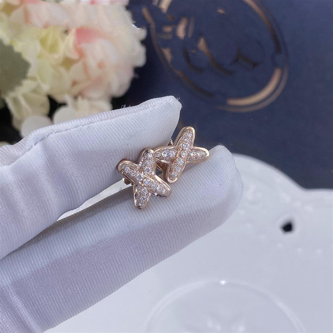 [Royal&Vicky]JEUX DE PINK GOLD DIAMOND EARRINGS