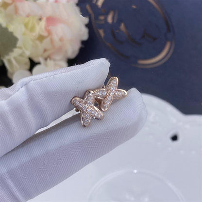 [Royal&Vicky]JEUX DE PINK GOLD DIAMOND EARRINGS