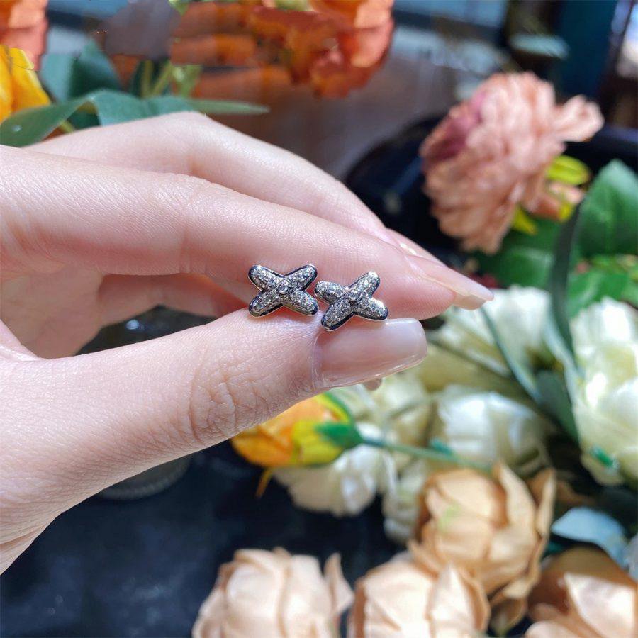 [Royal&Vicky]JEUX DE SILVER DIAMOND EARRINGS