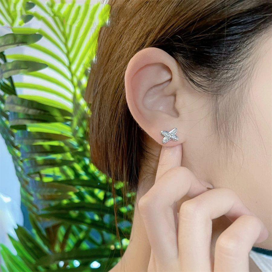 [Royal&Vicky]JEUX DE SILVER DIAMOND EARRINGS