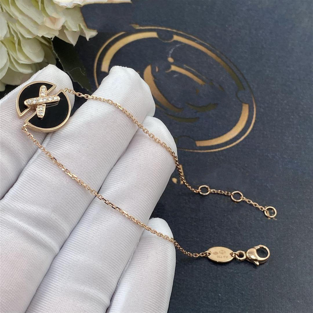[Royal&Vicky]JEUX DE BRACELET ONYX PINK GOLD DIAMOND