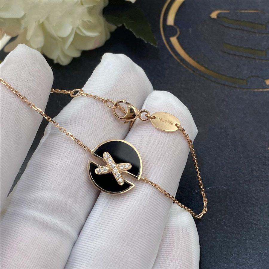 [Royal&Vicky]JEUX DE BRACELET ONYX PINK GOLD DIAMOND