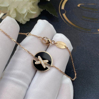 [Royal&Vicky]JEUX DE BRACELET ONYX PINK GOLD DIAMOND