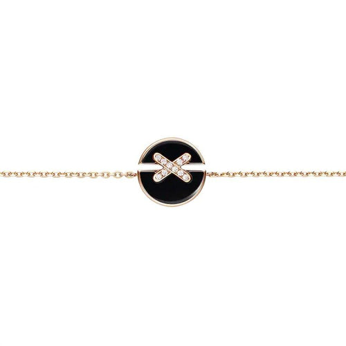 [Royal&Vicky]JEUX DE BRACELET ONYX PINK GOLD DIAMOND