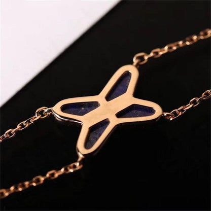 [Royal&Vicky]Hollow Design Four-Leaf Clover Flower Shape Bracelet