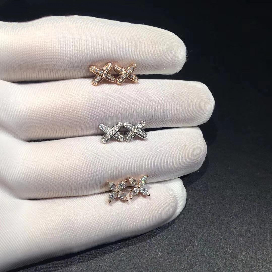 [Royal&Vicky]JEUX DE DIAMOND EARRINGS