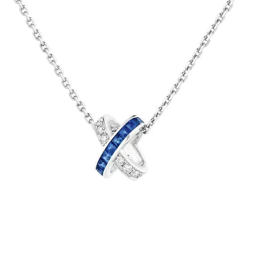 [Royal&Vicky]LIENS DIAMOND SILVER NECKLACE