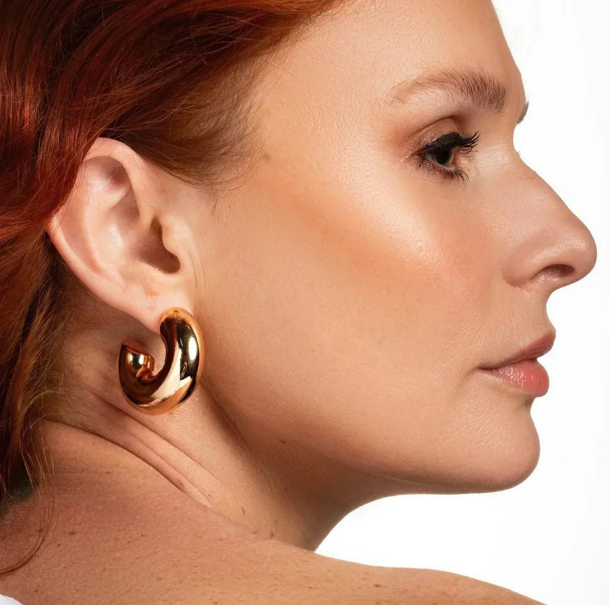 [Royal&Vicky]Natalia Chunky Gold Hoops