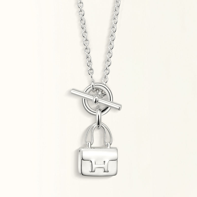 [Royal&Vicky]POP H PEDANT SILVER NECKLACE