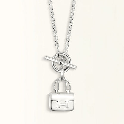[Royal&Vicky]POP H PEDANT SILVER NECKLACE