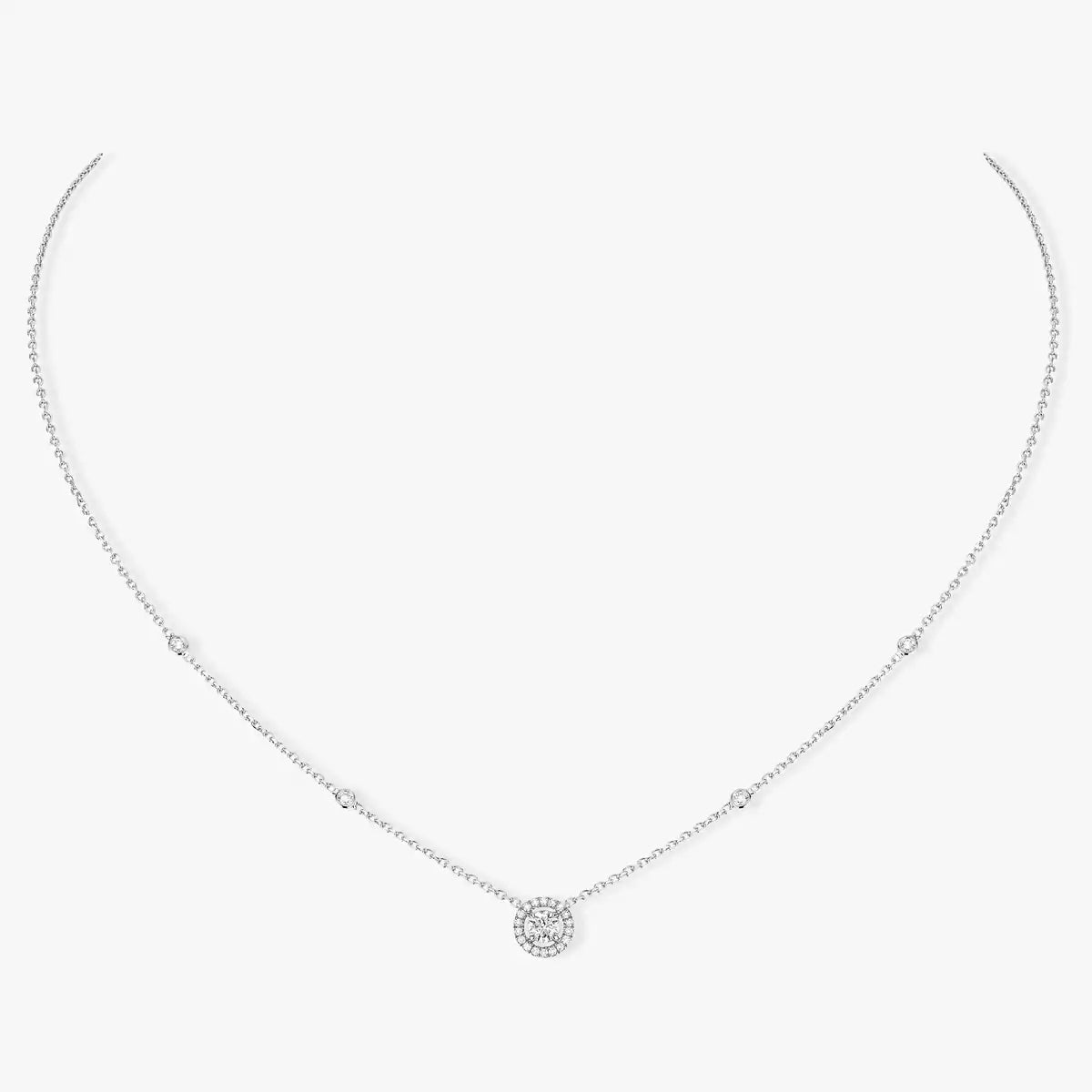 [Royal&Vicky]Diamond Necklace 0,20ct Brilliant Shape Joy