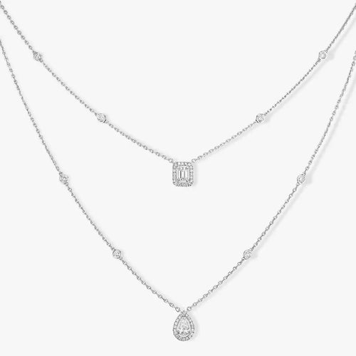 [Royal&Vicky]Diamond Necklace My Twin 2 Rows
