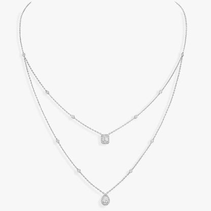 [Royal&Vicky]Diamond Necklace My Twin 2 Rows