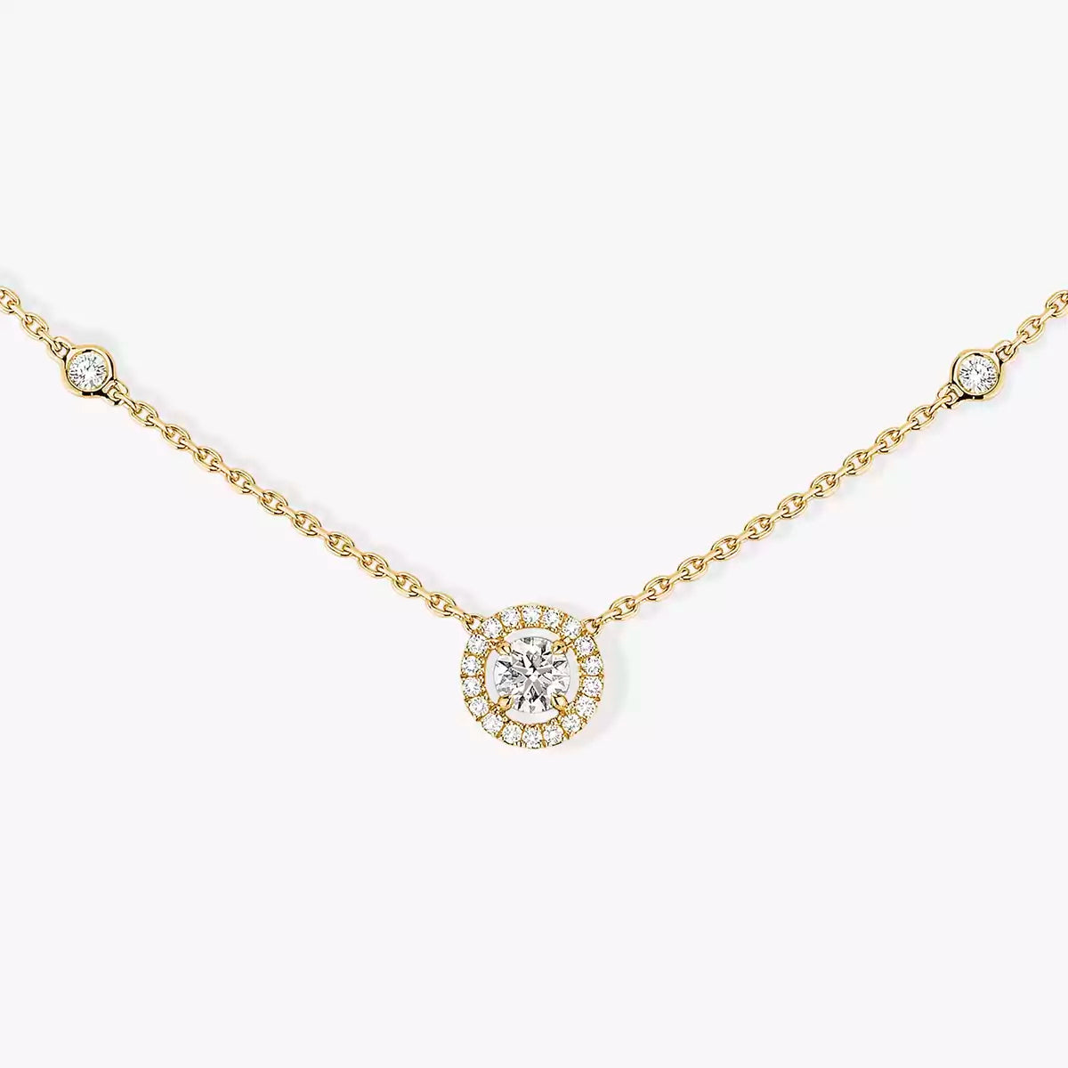 [Royal&Vicky]Diamond Necklace 0,20ct Brilliant Shape Joy