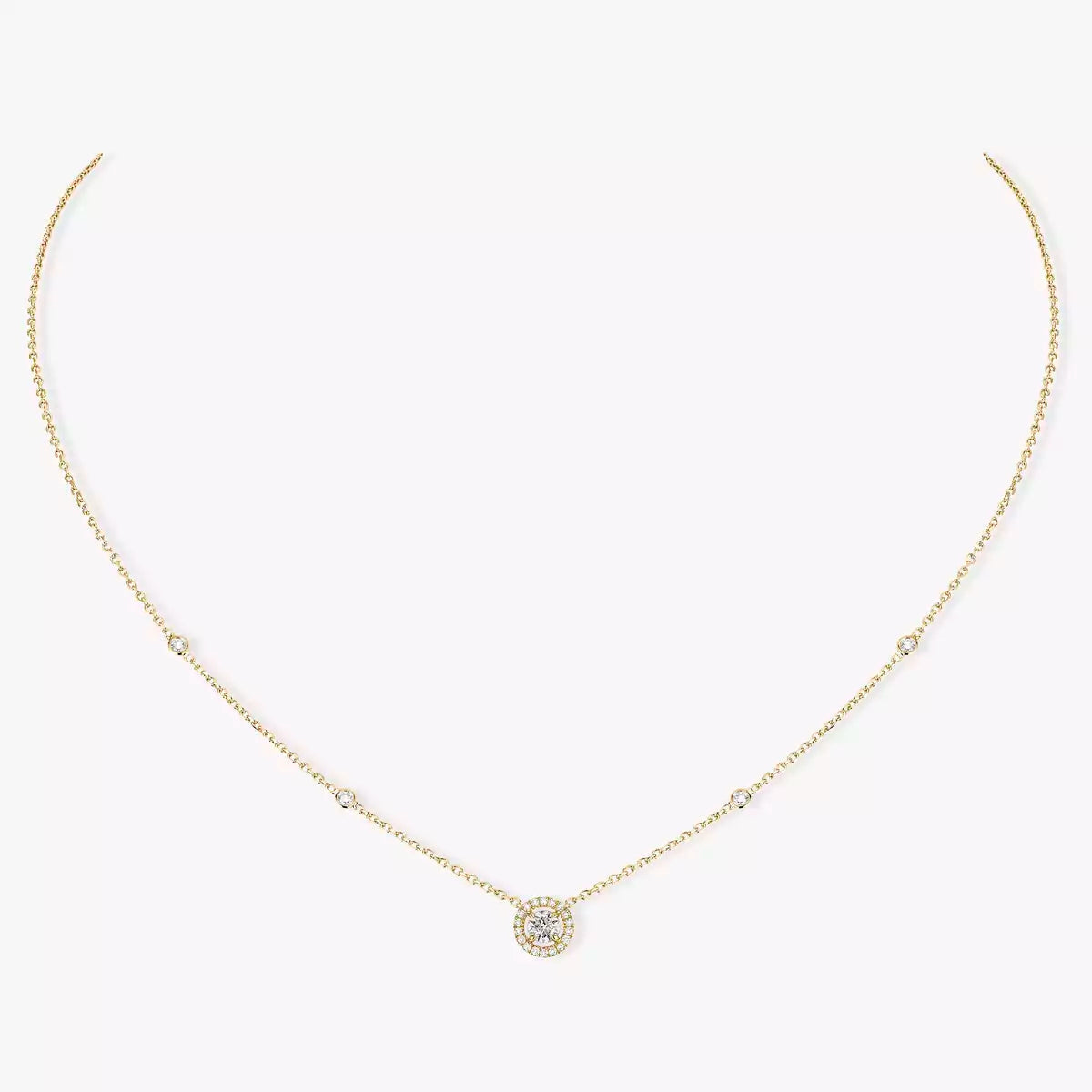 [Royal&Vicky]Diamond Necklace 0,20ct Brilliant Shape Joy