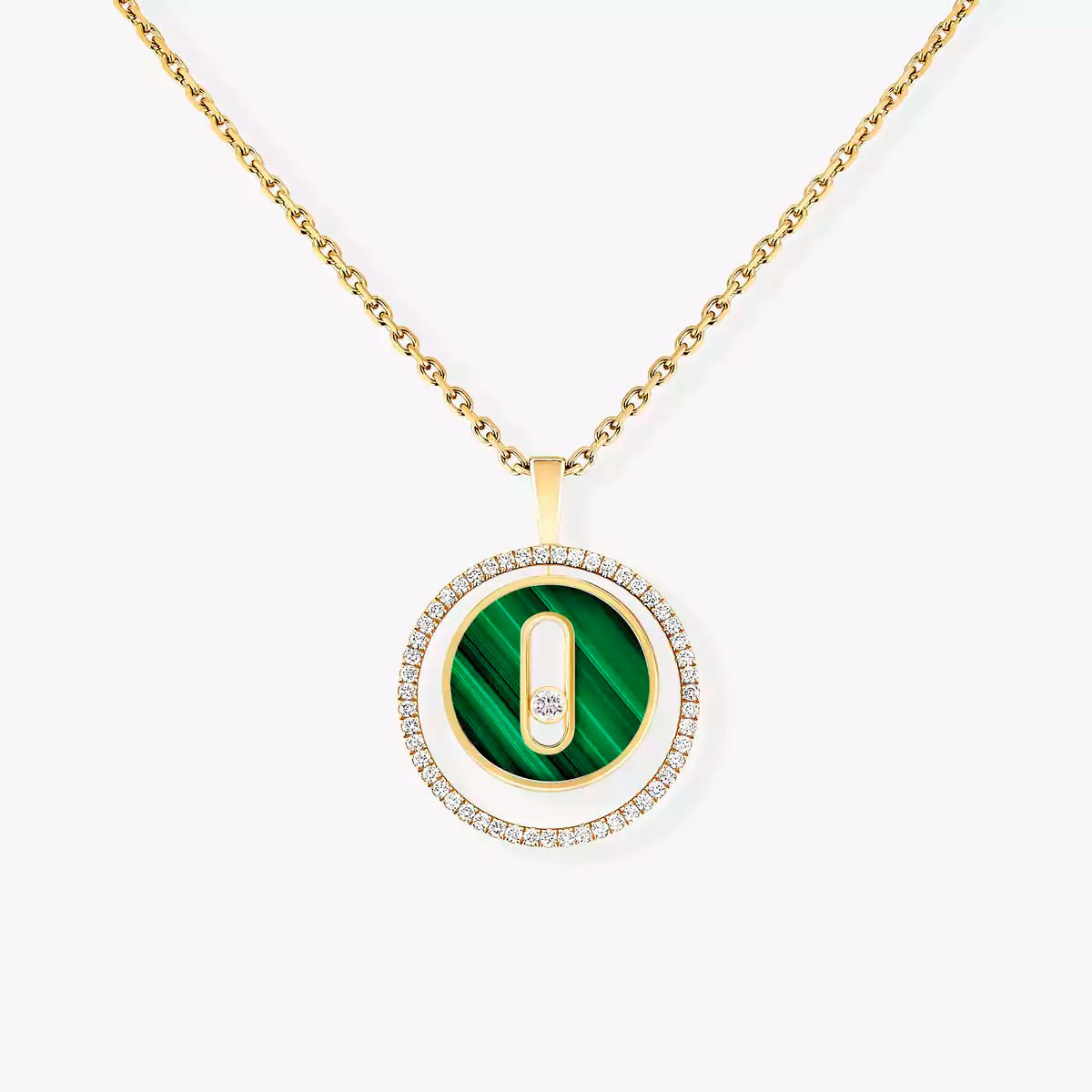[Royal&Vicky]Lucky Move Diamond Necklace in Rose Gold and White Mother-of-Pearl