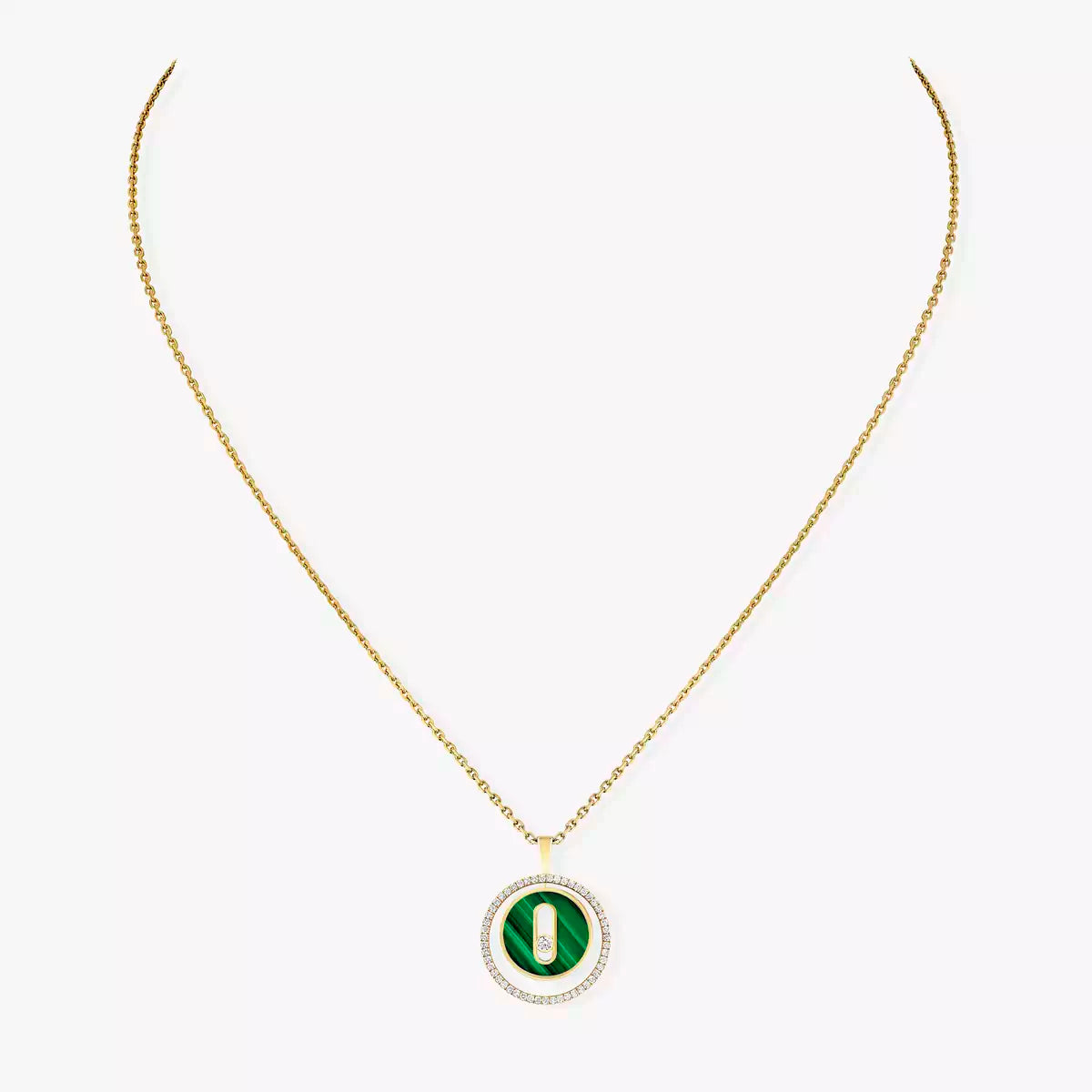 [Royal&Vicky]Lucky Move Diamond Necklace in Rose Gold and White Mother-of-Pearl