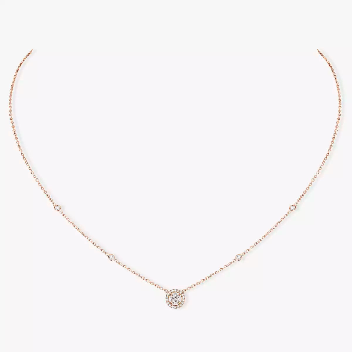 [Royal&Vicky]Diamond Necklace 0,20ct Brilliant Shape Joy