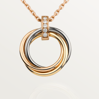 [Royal&Vicky]TRINITY NECKLACE GOLD  DIAMONDS