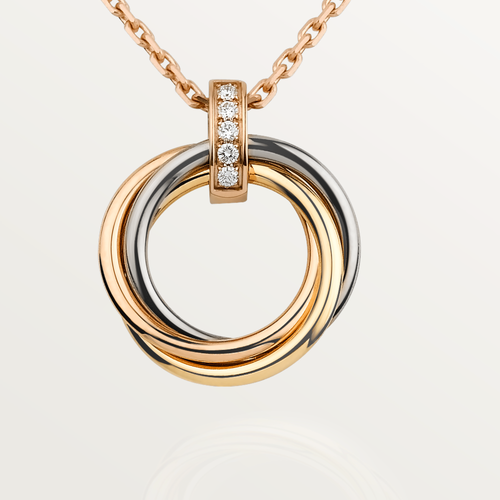 [Royal&Vicky]TRINITY NECKLACE GOLD  DIAMONDS