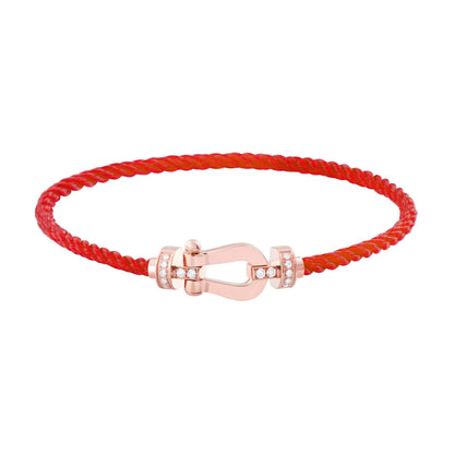 [Royal&Vicky]FORCE 10 HALF DIAMOND PINK GOLD RED CORDERI LARGE AND MEDIUM MODEL