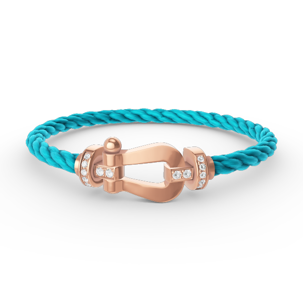[Royal&Vicky]FORCE LARGE HORSESHOE HALF DIAMOND BRACELET ROSE GOLD