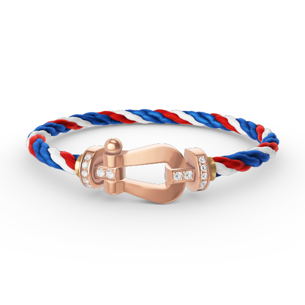 [Royal&Vicky]FORCE LARGE HORSESHOE HALF DIAMOND BRACELET ROSE GOLD