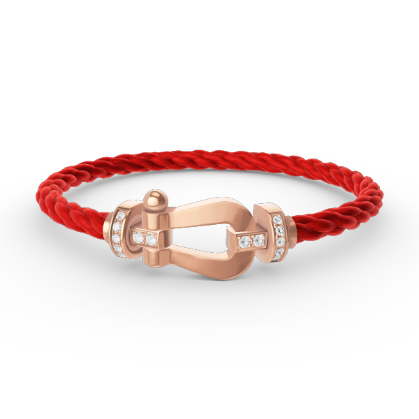 [Royal&Vicky]FORCE LARGE HORSESHOE HALF DIAMOND BRACELET ROSE GOLD