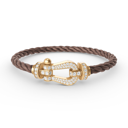 [Royal&Vicky]FORCE LARGE HORSESHOE FULL DIAMOND BRACELET GOLD