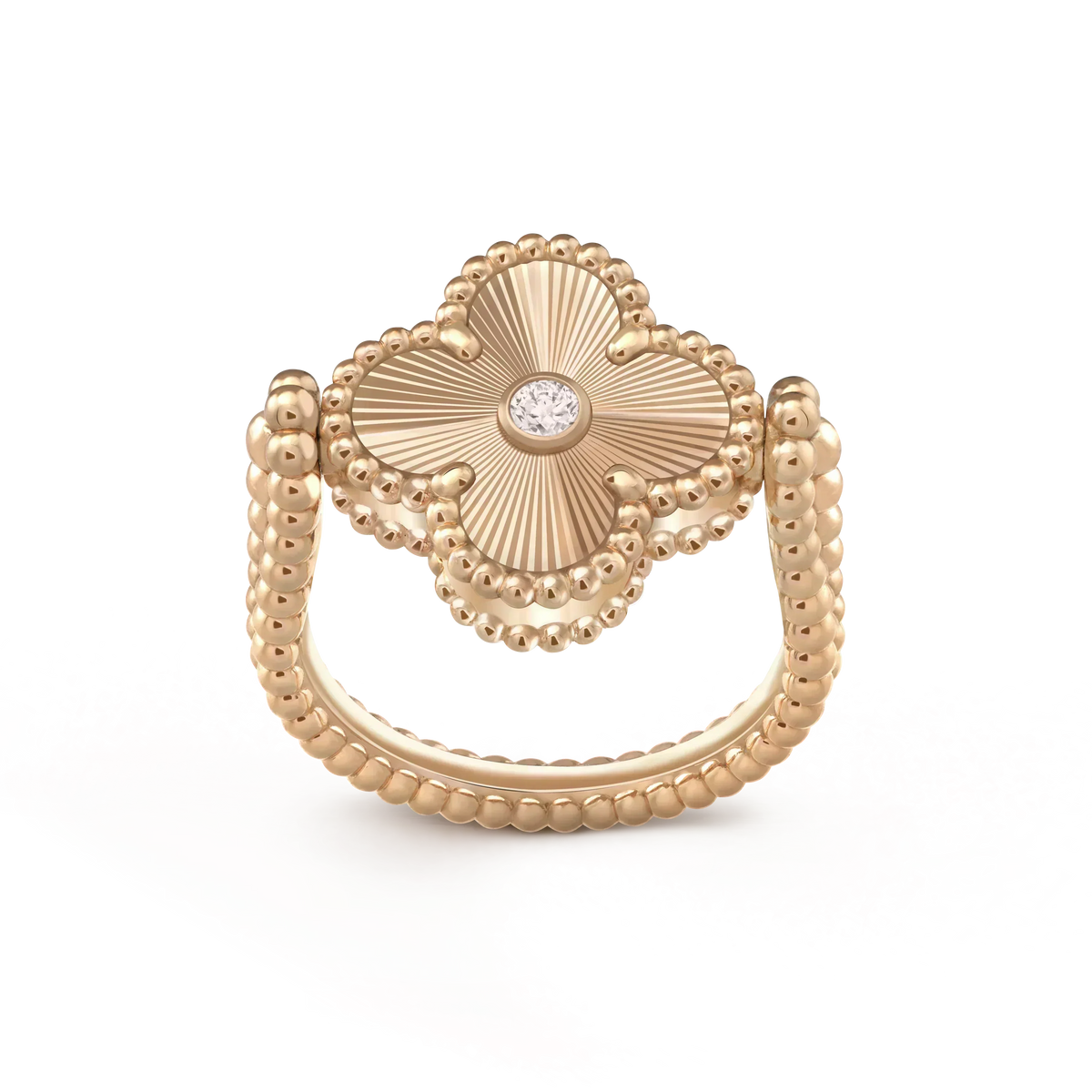 [Royal&Vicky]CLOVER RIVERSIBLE PINK GOLD RING
